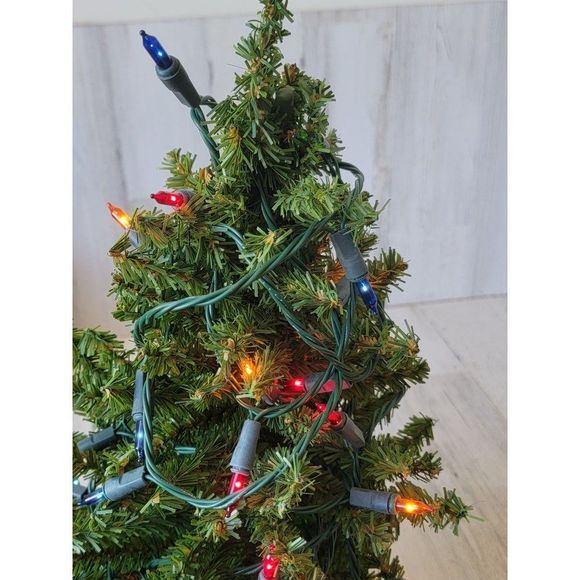 Mini multicolor Christmas tree burlap sack home decor figure - Picture 9 of 11